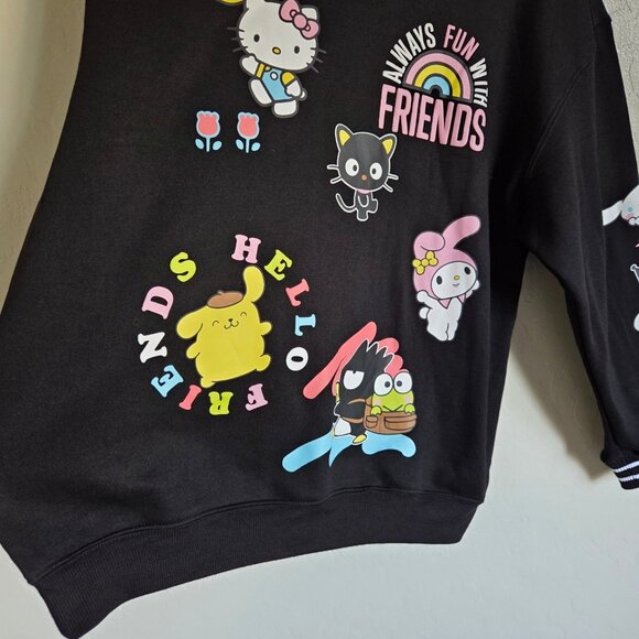 Hello Kitty and Friends x Hybrid Apparel Crewneck Sweatshirt Black Women's Large - Picture 4 of 9